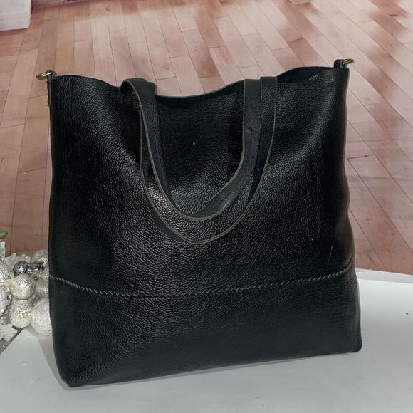 J. Crew Handbags - J Crew Leather Tote Bag Black XLarge